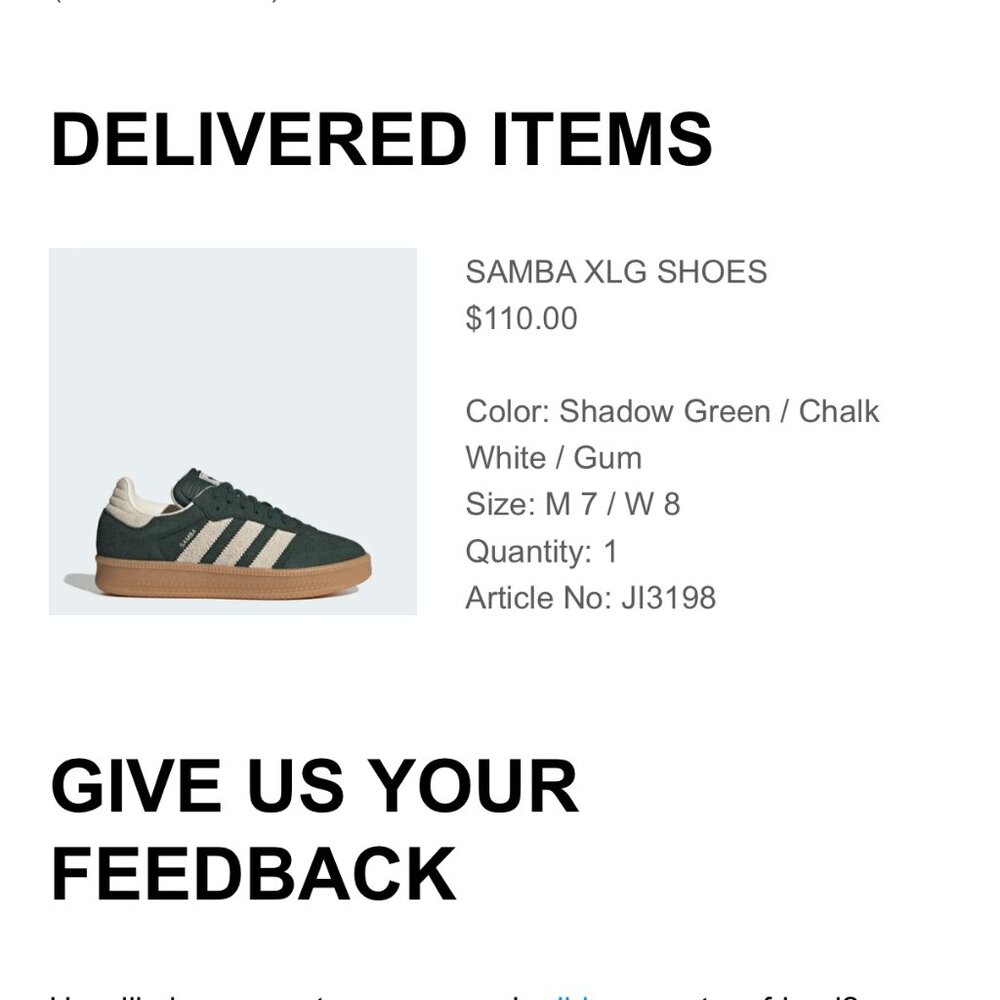 Women's size 8 Green Adidas Samba XLG